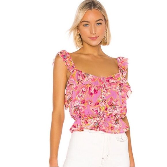ASTR The Label Floral Sleeveless Top Sherri Size Medium - Picture 1 of 13